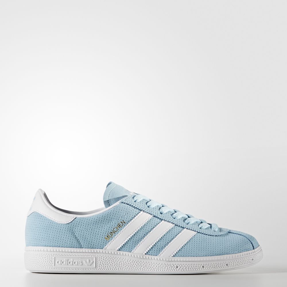 Adidas München - Originals γυναικεια - Μπλε/Ασπρα/Χρυσο Χρωμα Μεταλλικός,Μέγεθος: EU 36 – 54 2/3 (72